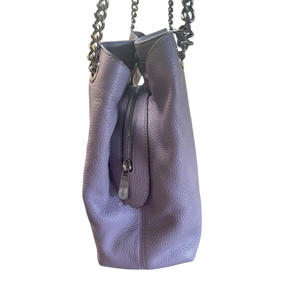 MICHAEL KORS SIGNATURE JET SET LARGE CHAIN Lilac SHOULDER BAG TOTE - Picture 4 of 7